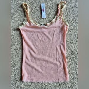 NWT Vintage Cosabella Light Peach/Light Yellow Celine Camisole Size S